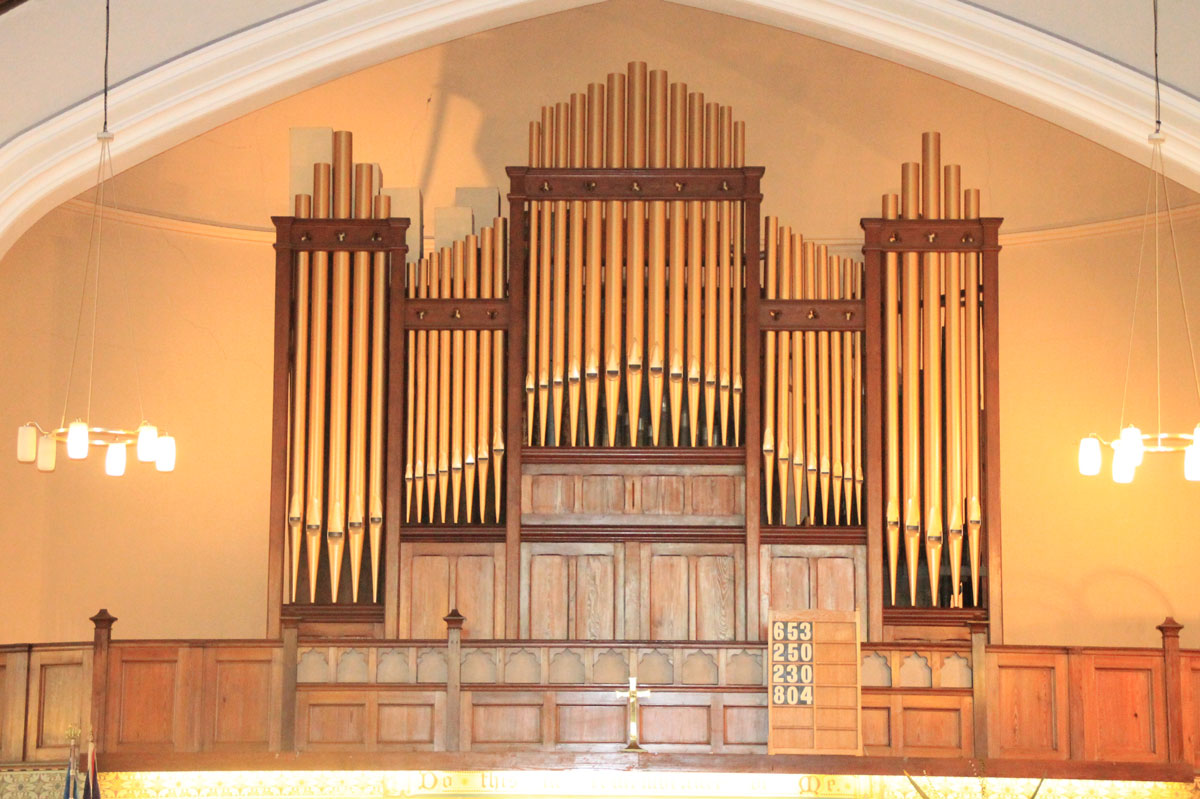 The organ at Acton Hill Church